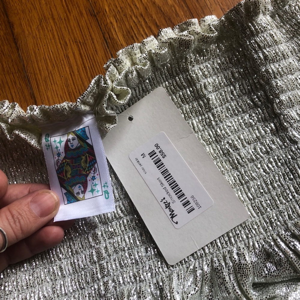 Queen of Sparkles Silver Glitter Swing Shorts New with Tags - Picture 7 of 7